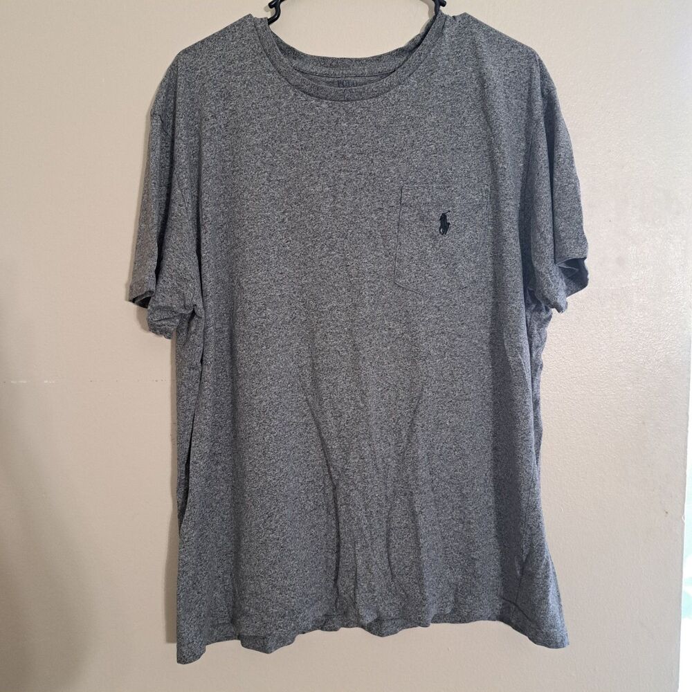 Polo Ralph Lauren Men’s Cotton T-Shirt Short Sleeve Casual Tee Large grey